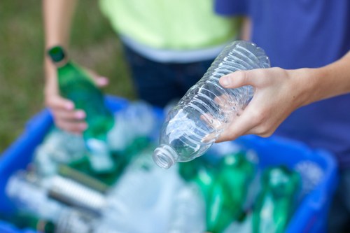 Recycling of building materials at a facility